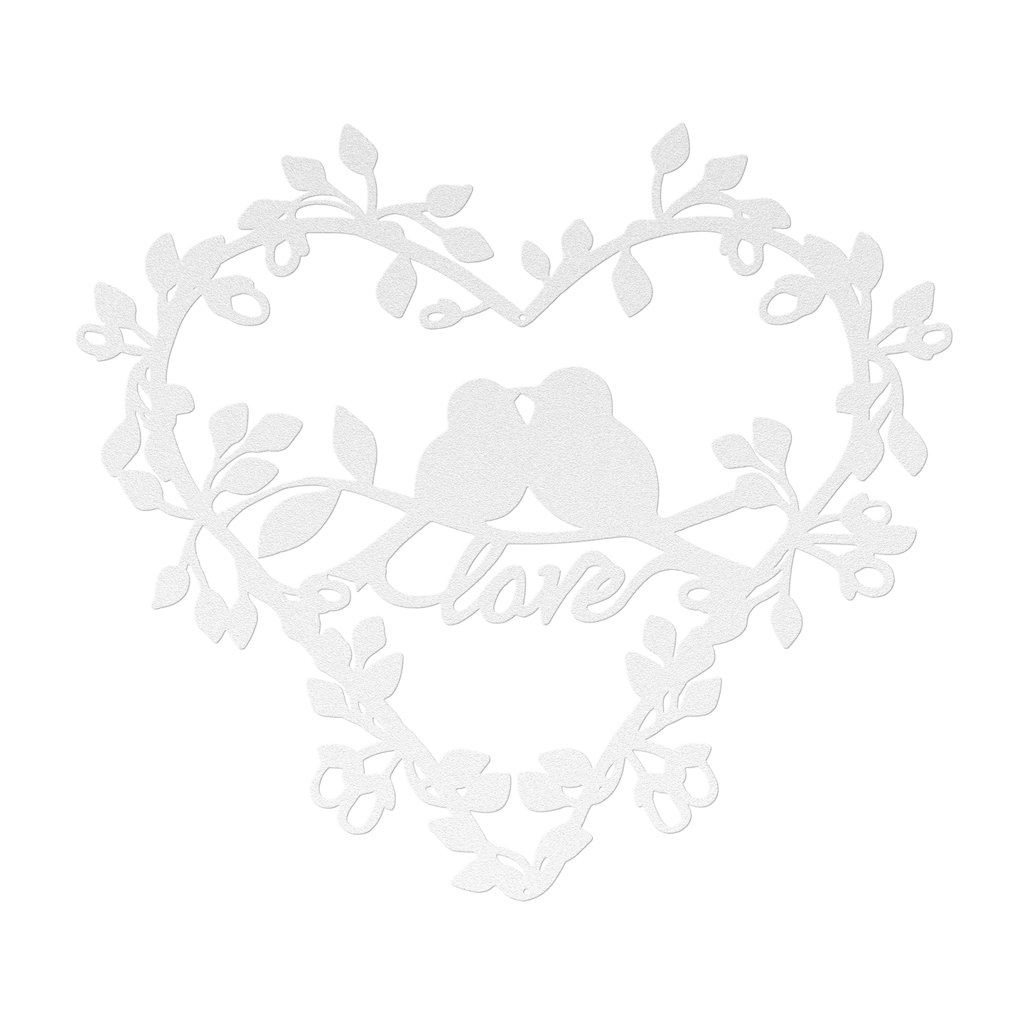 Love Birds Heart Metal Wall Art - MAIKERU STUDIO