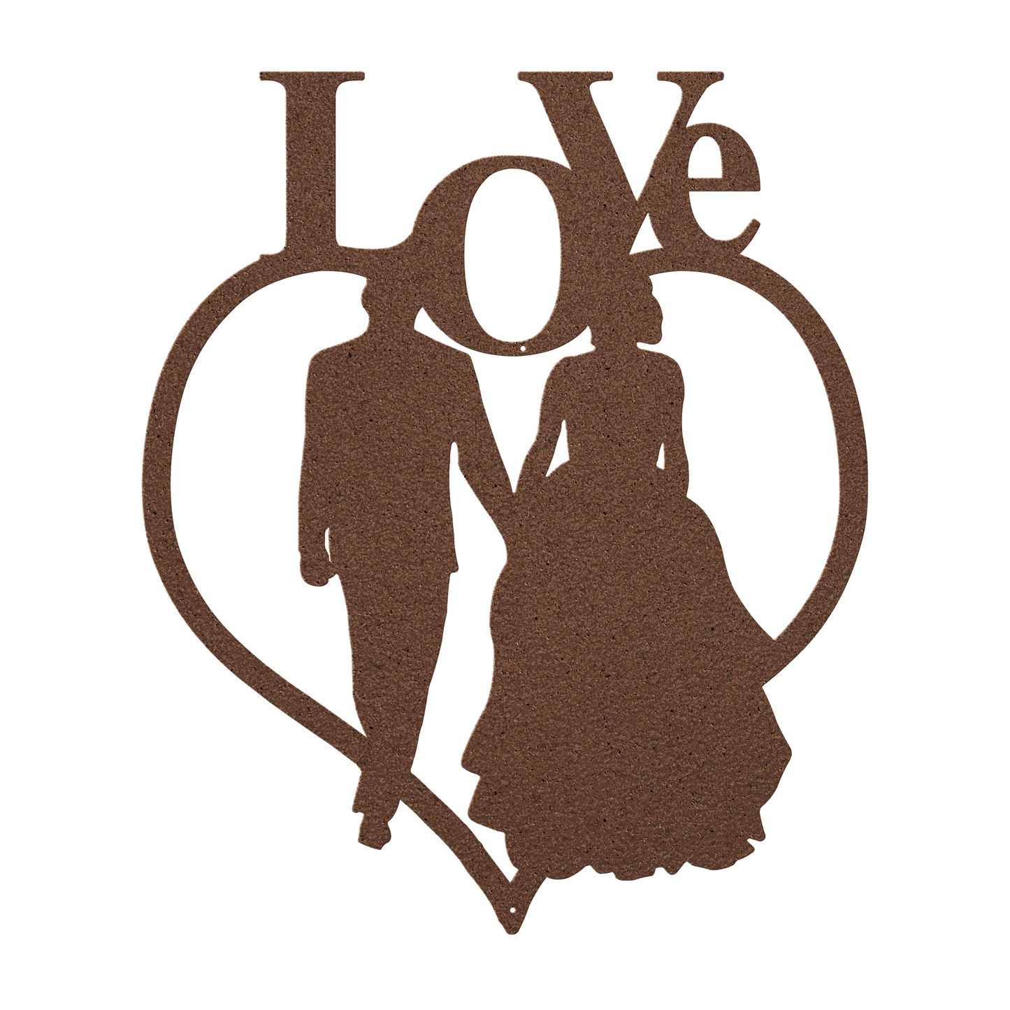 Love Wedding Heart Metal Wall Art - MAIKERU STUDIO