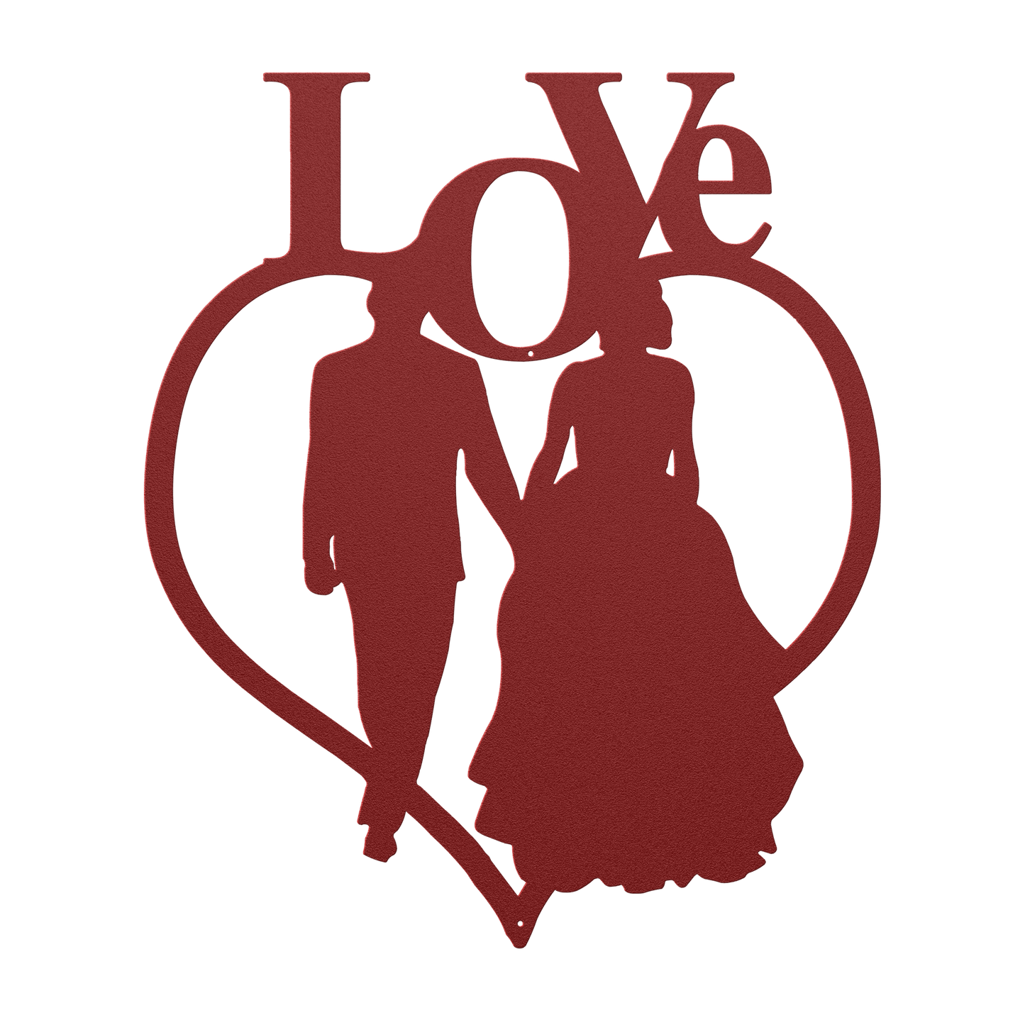 Love Wedding Heart Metal Wall Art - MAIKERU STUDIO
