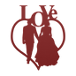 Love Wedding Heart Metal Wall Art - MAIKERU STUDIO