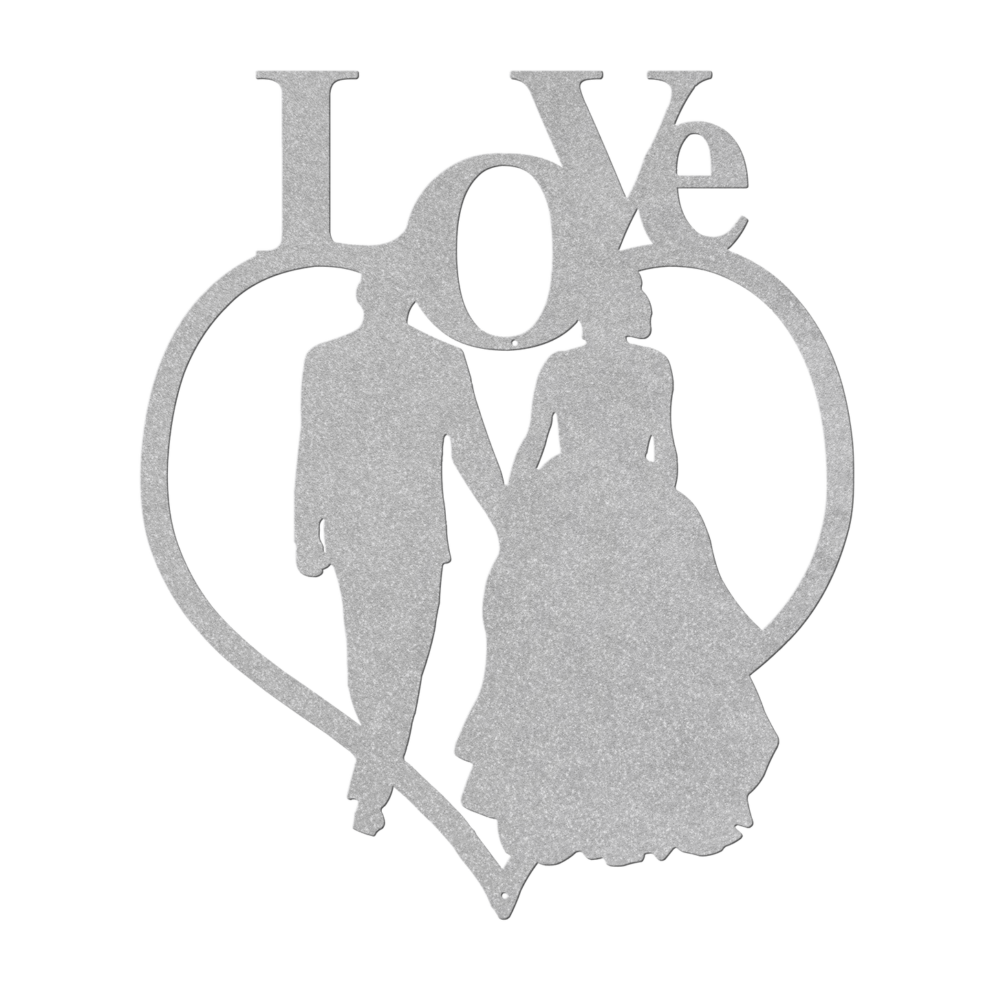 Love Wedding Heart Metal Wall Art - MAIKERU STUDIO