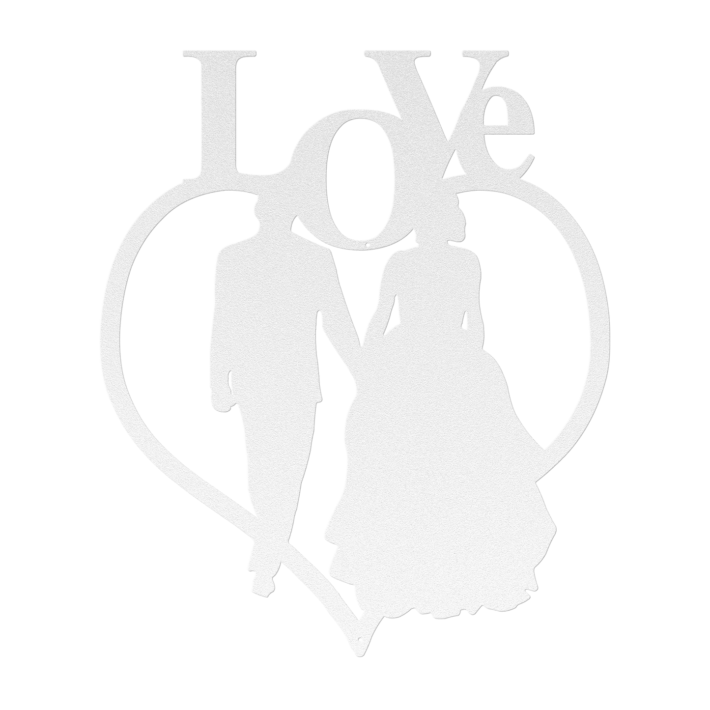 Love Wedding Heart Metal Wall Art - MAIKERU STUDIO