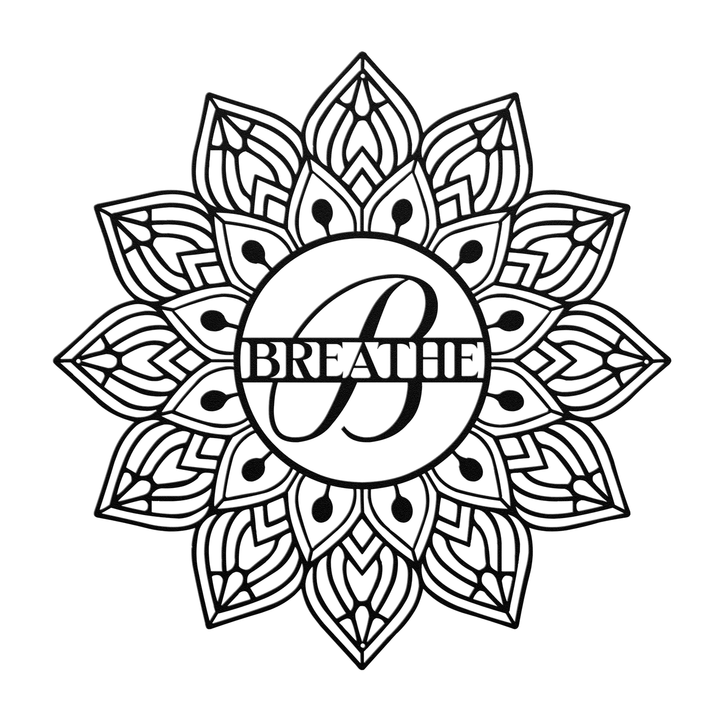 Mandala Breathe Metal Wall Art - MAIKERU STUDIO