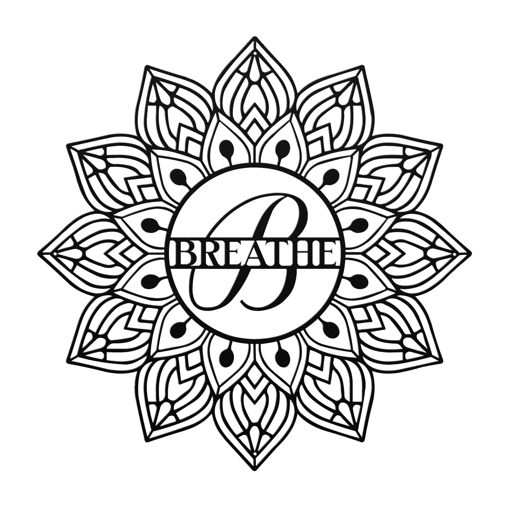 Mandala Breathe Metal Wall Art - MAIKERU STUDIO