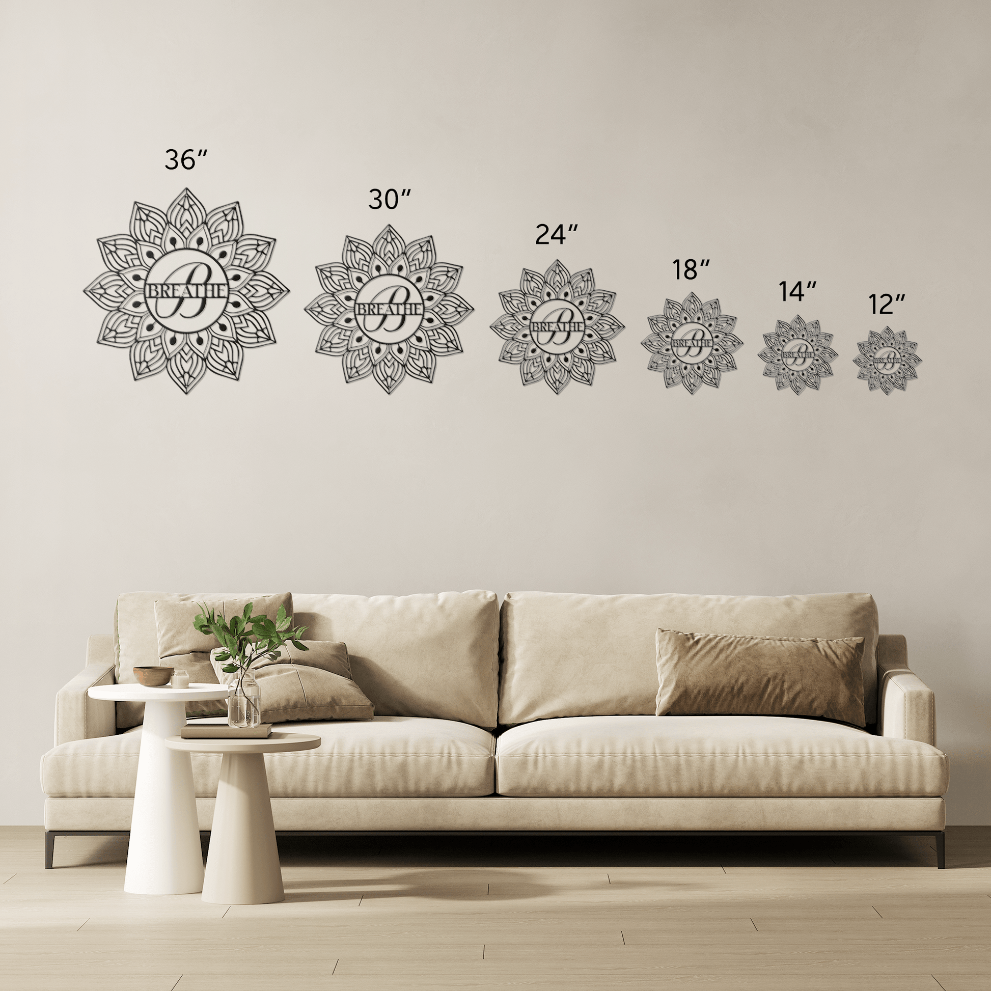 Mandala Breathe Metal Wall Art - MAIKERU STUDIO