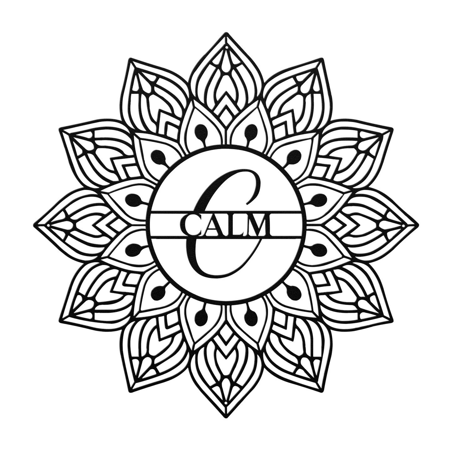Mandala Calm Metal Wall Art - MAIKERU STUDIO