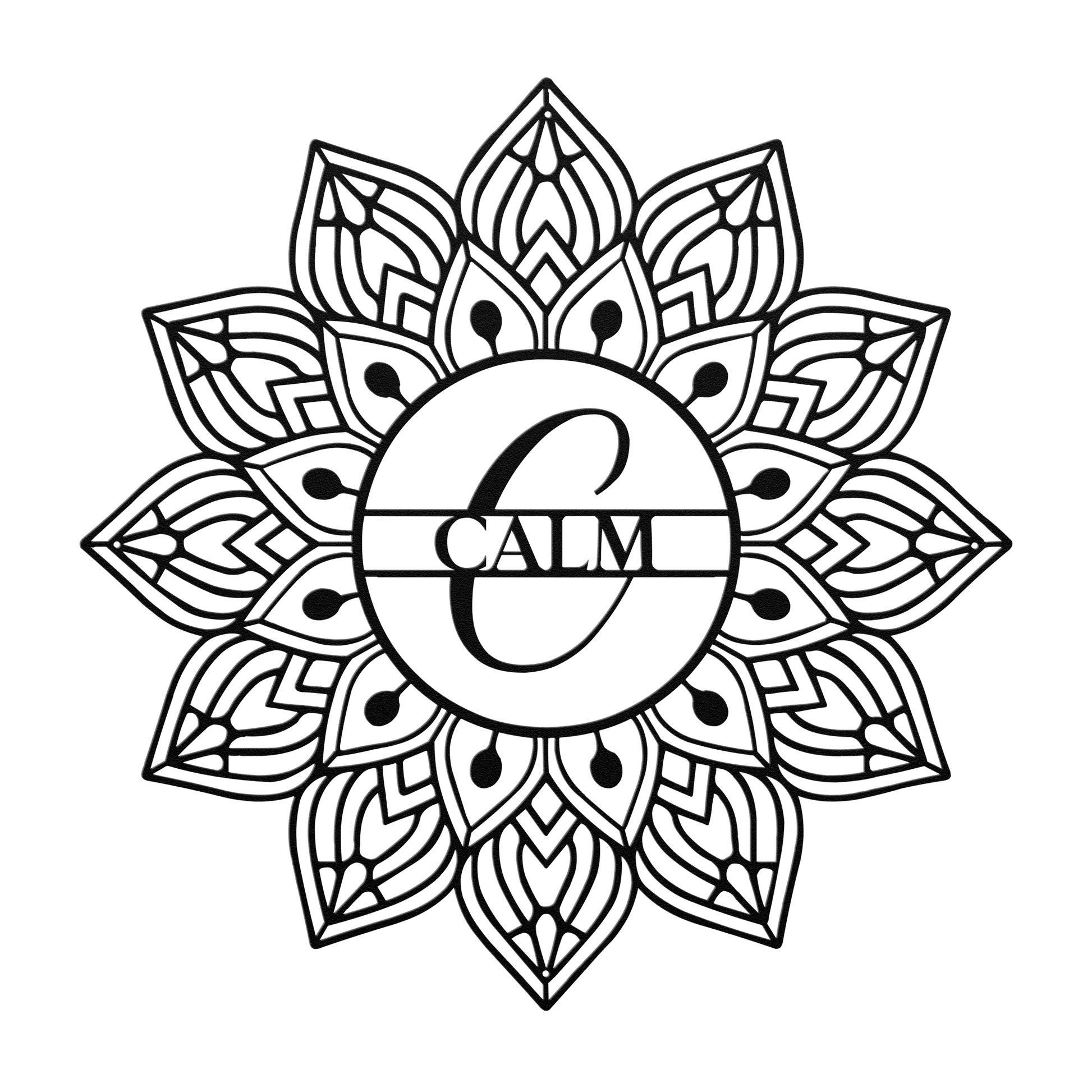 Mandala Calm Metal Wall Art - MAIKERU STUDIO