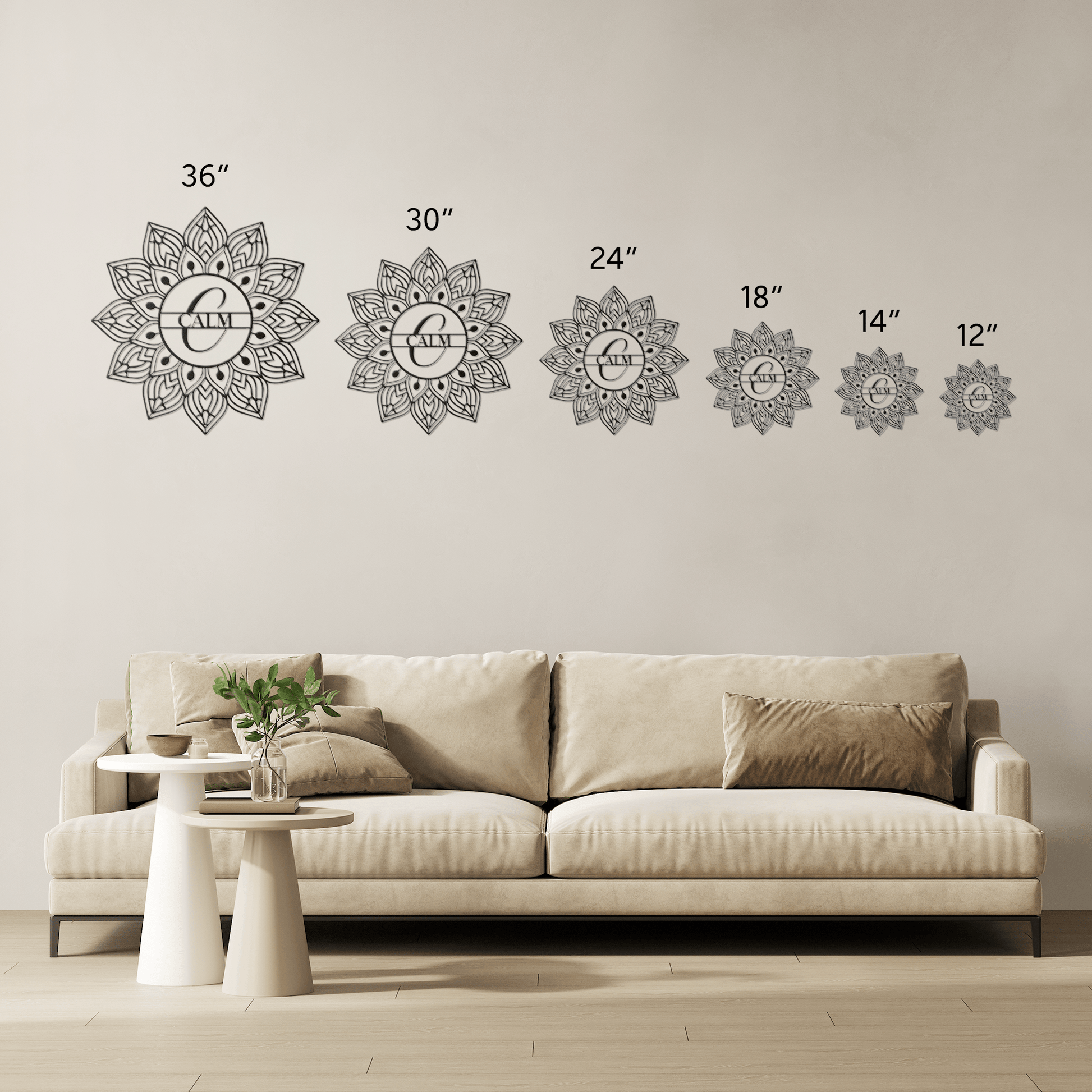 Mandala Calm Metal Wall Art - MAIKERU STUDIO