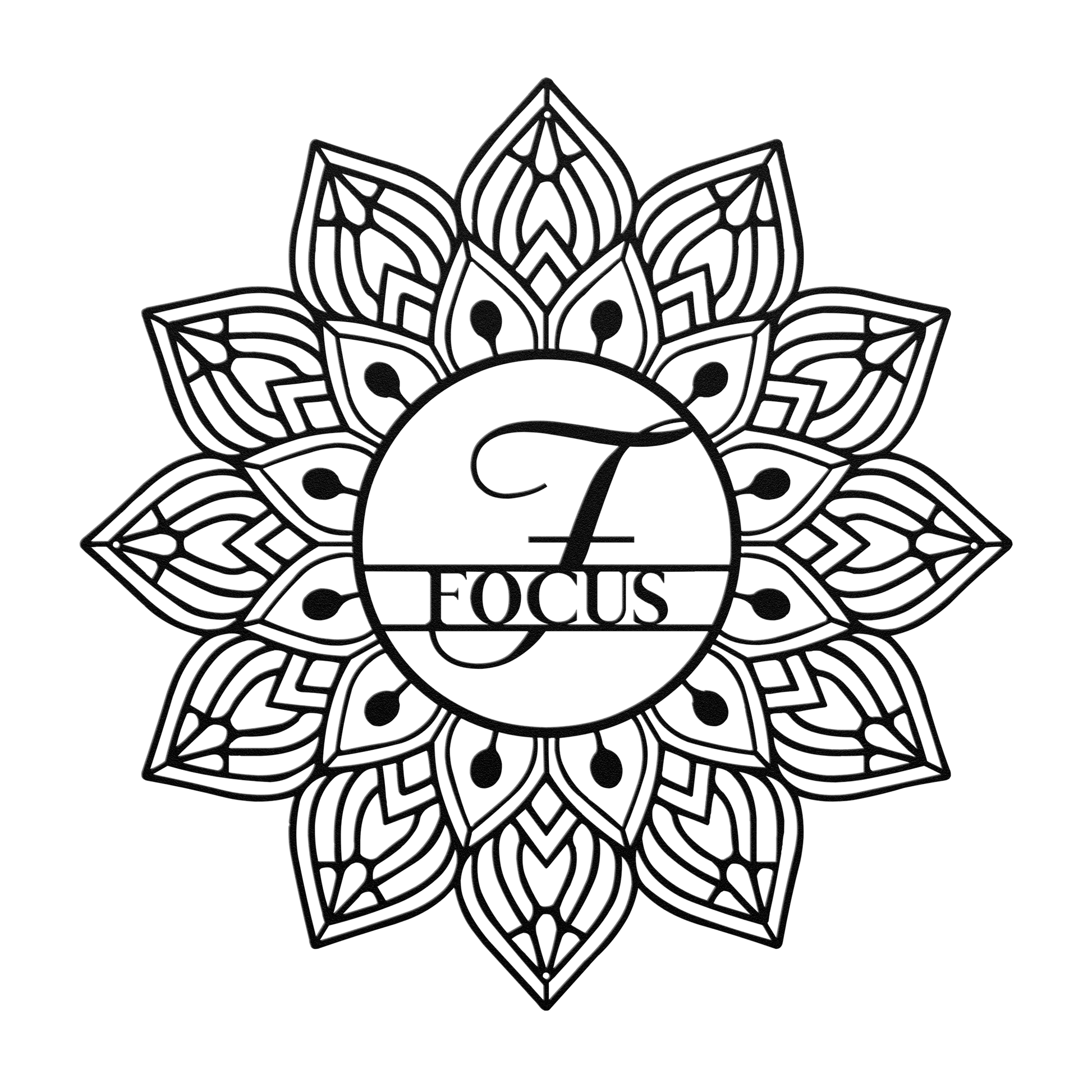Mandala Focus Metal Wall Art - MAIKERU STUDIO