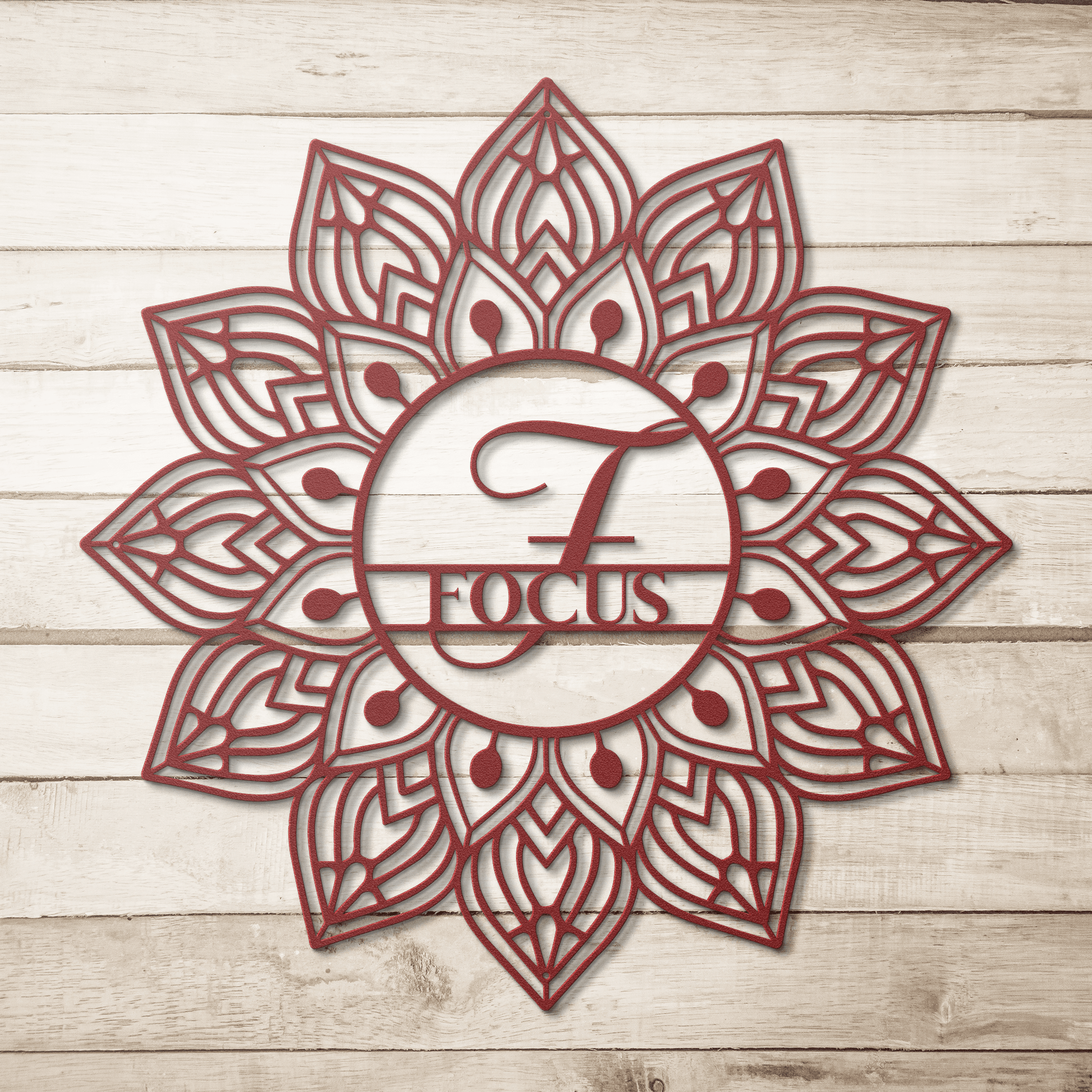 Mandala Focus Metal Wall Art - MAIKERU STUDIO
