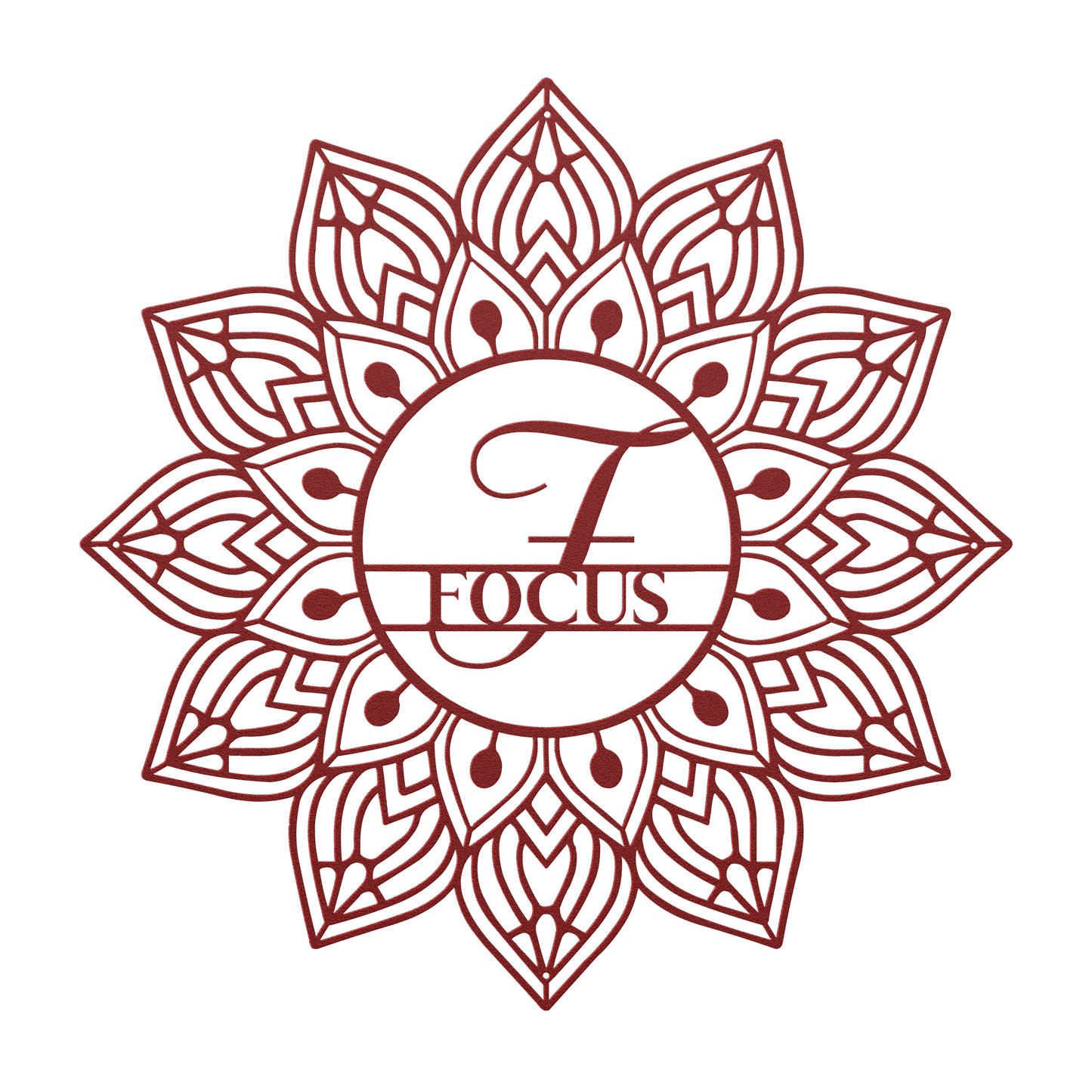 Mandala Focus Metal Wall Art - MAIKERU STUDIO