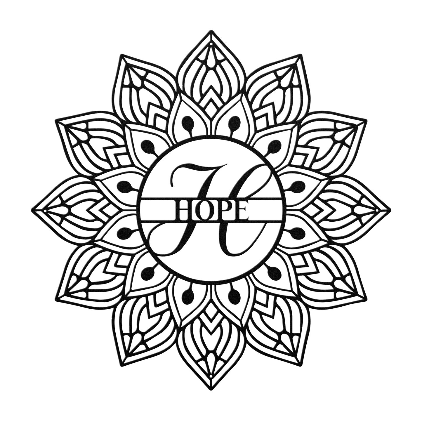 Mandala Hope Metal Wall Art - MAIKERU STUDIO