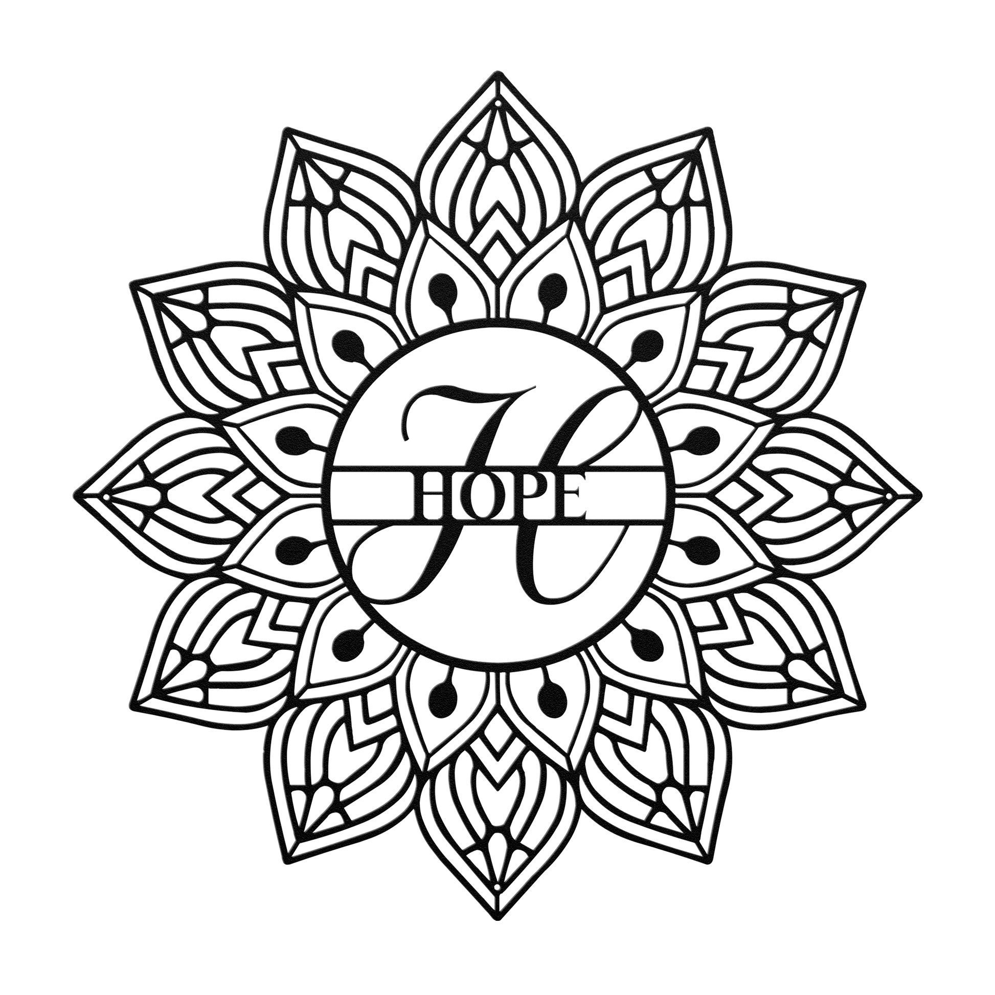 Mandala Hope Metal Wall Art - MAIKERU STUDIO
