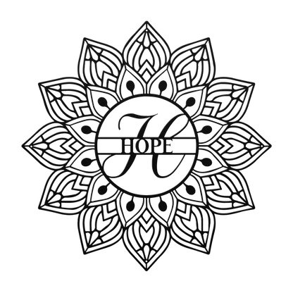 Mandala Hope Metal Wall Art - MAIKERU STUDIO