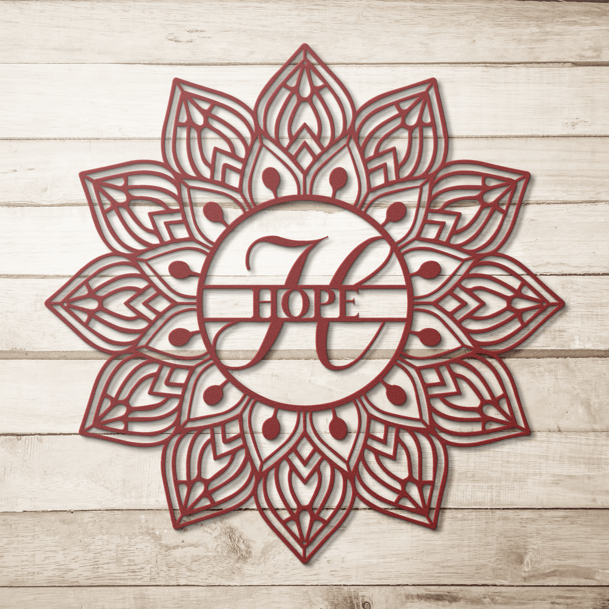 Mandala Hope Metal Wall Art - MAIKERU STUDIO