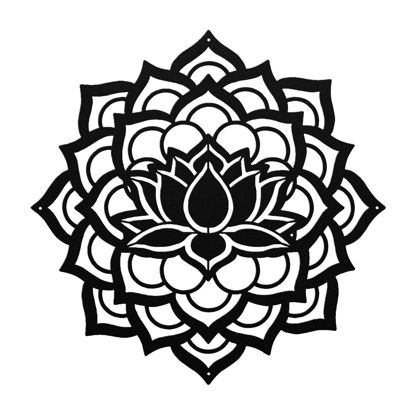 Mandala Lotus Flower Metal Wall Art - MAIKERU STUDIO