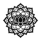 Mandala Lotus Flower Metal Wall Art - MAIKERU STUDIO