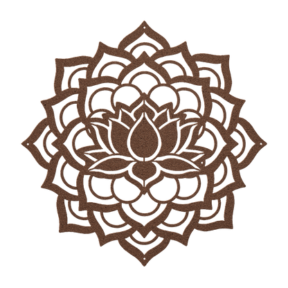 Mandala Lotus Flower Metal Wall Art - MAIKERU STUDIO