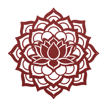 Mandala Lotus Flower Metal Wall Art - MAIKERU STUDIO