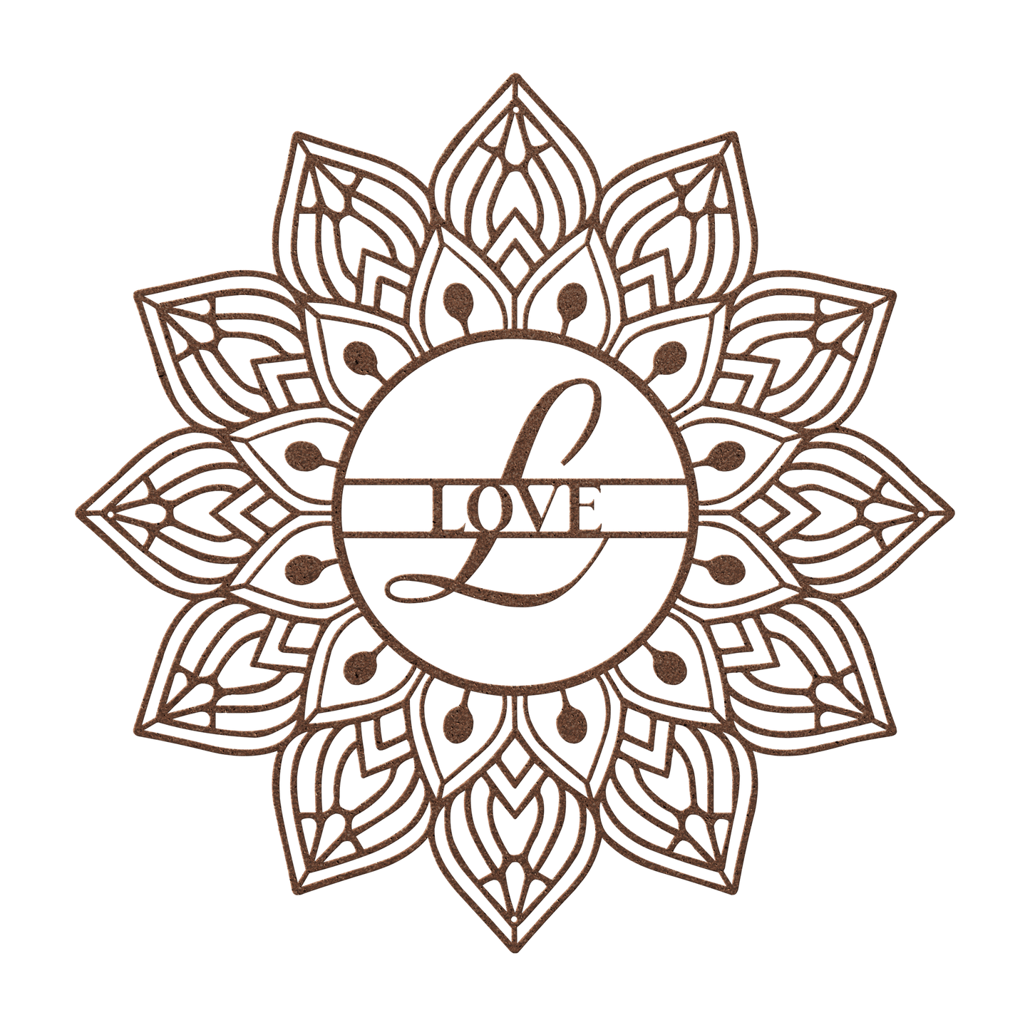 Mandala Love Metal Wall Art - MAIKERU STUDIO