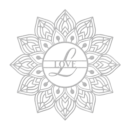 Mandala Love Metal Wall Art - MAIKERU STUDIO