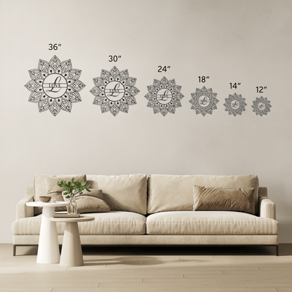 Mandala Love Metal Wall Art - MAIKERU STUDIO