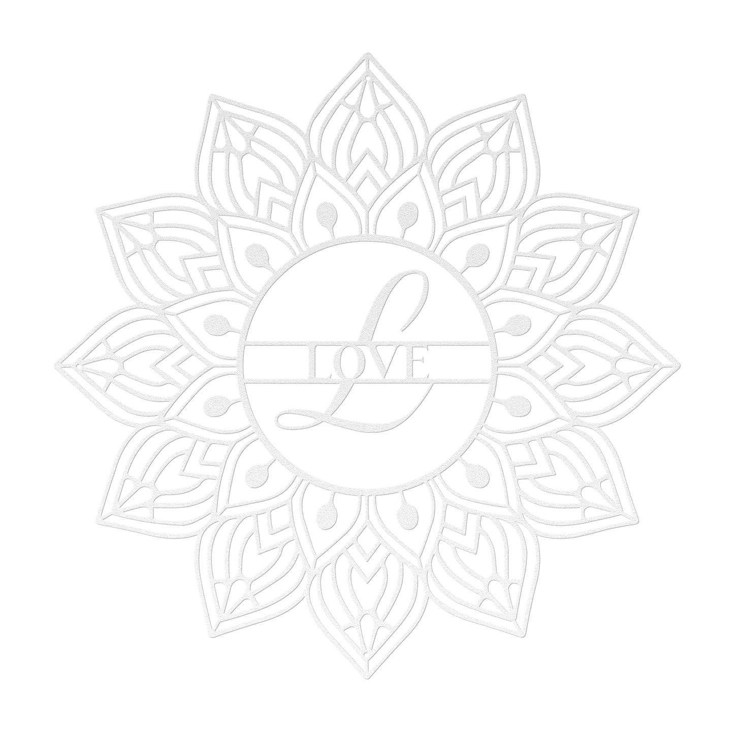 Mandala Love Metal Wall Art - MAIKERU STUDIO