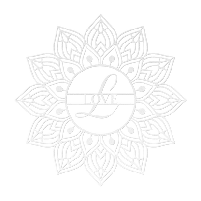 Mandala Love Metal Wall Art - MAIKERU STUDIO