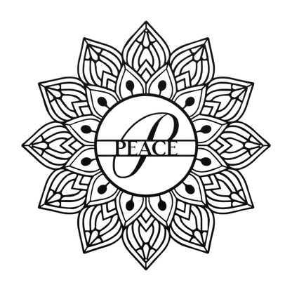 Mandala Peace Metal Wall Art - MAIKERU STUDIO