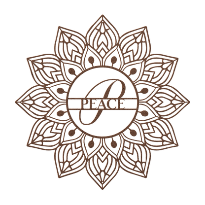 Mandala Peace Metal Wall Art - MAIKERU STUDIO