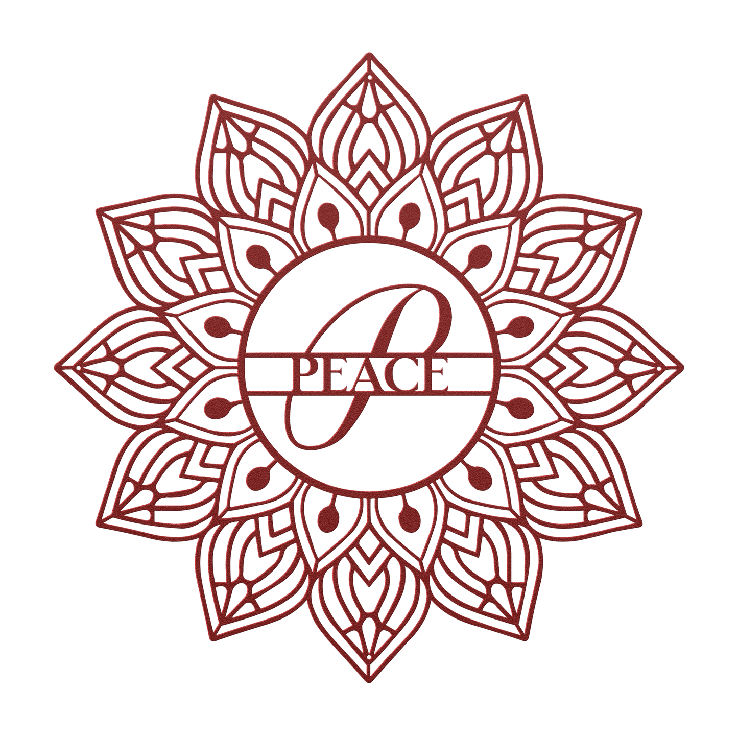 Mandala Peace Metal Wall Art - MAIKERU STUDIO