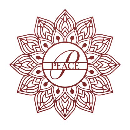 Mandala Peace Metal Wall Art - MAIKERU STUDIO