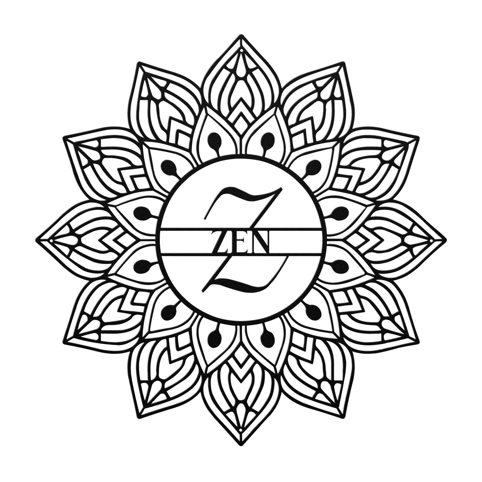 Mandala Zen Metal Wall Art - MAIKERU STUDIO