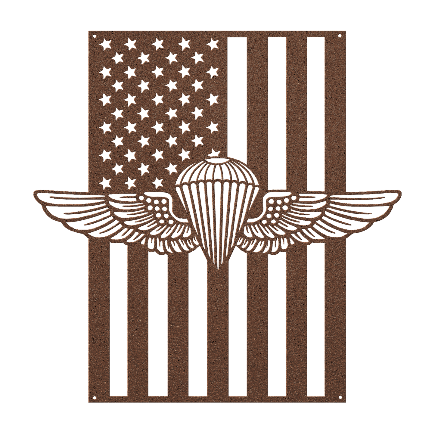 Naval/Marine Jump Wings Metal Wall Art | American Flag Tribute - MAIKERU STUDIO