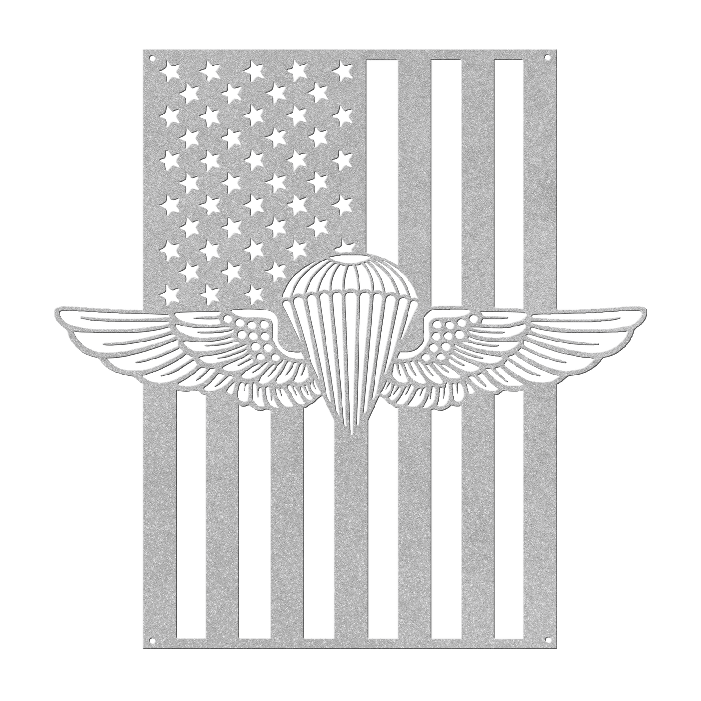 Naval/Marine Jump Wings Metal Wall Art | American Flag Tribute - MAIKERU STUDIO