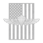 Naval/Marine Jump Wings Metal Wall Art | American Flag Tribute - MAIKERU STUDIO
