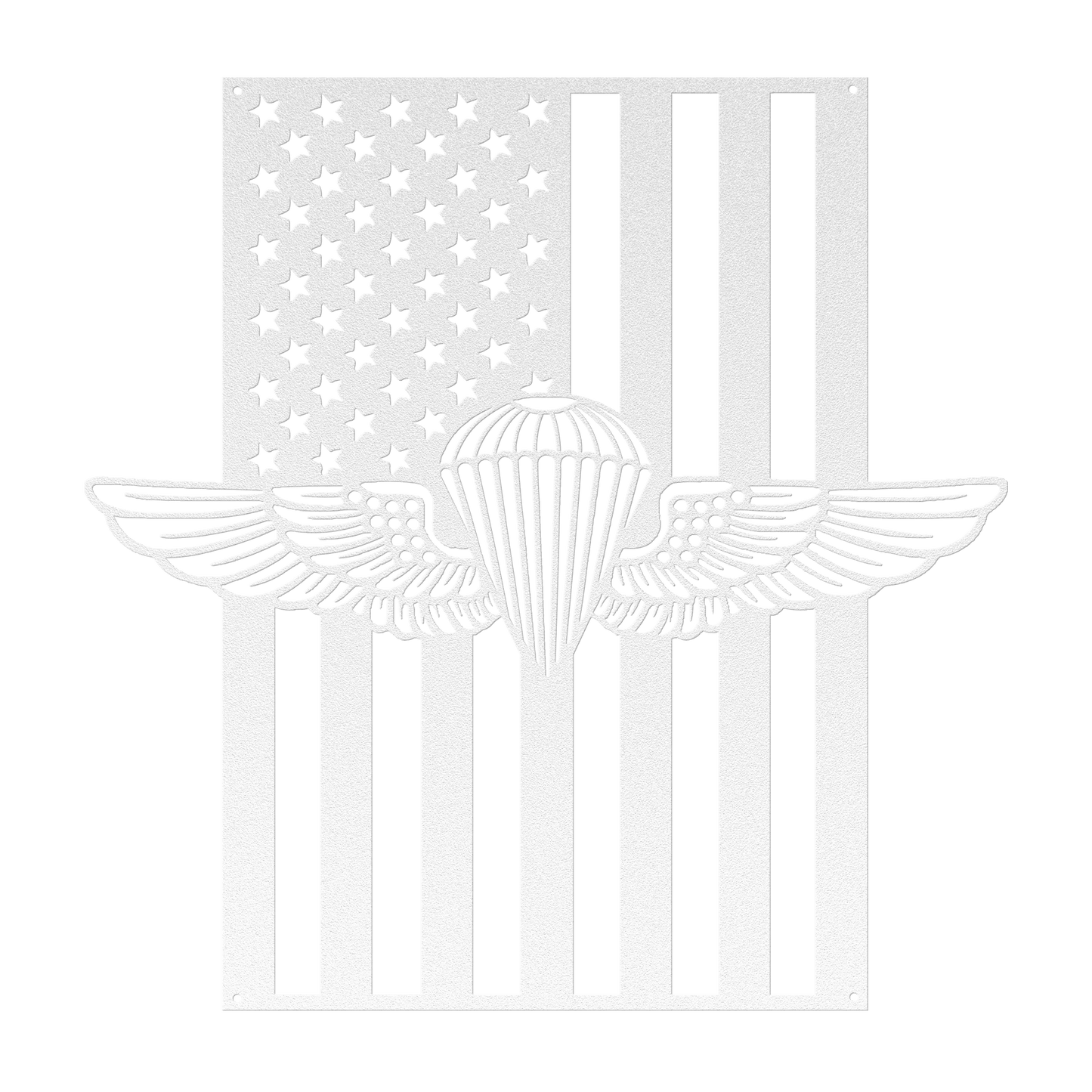 Naval/Marine Jump Wings Metal Wall Art | American Flag Tribute - MAIKERU STUDIO