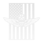 Master Aviation Wings Badge | American Flag Wall Art Tribute - MAIKERU STUDIO