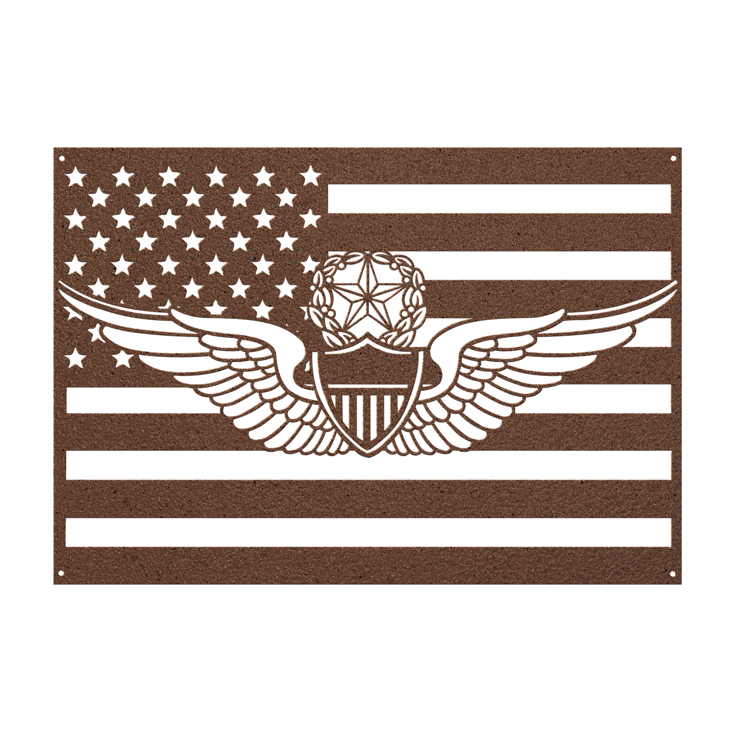 Master Aviator Wings | Horizontal Flag Tribute - MAIKERU STUDIO