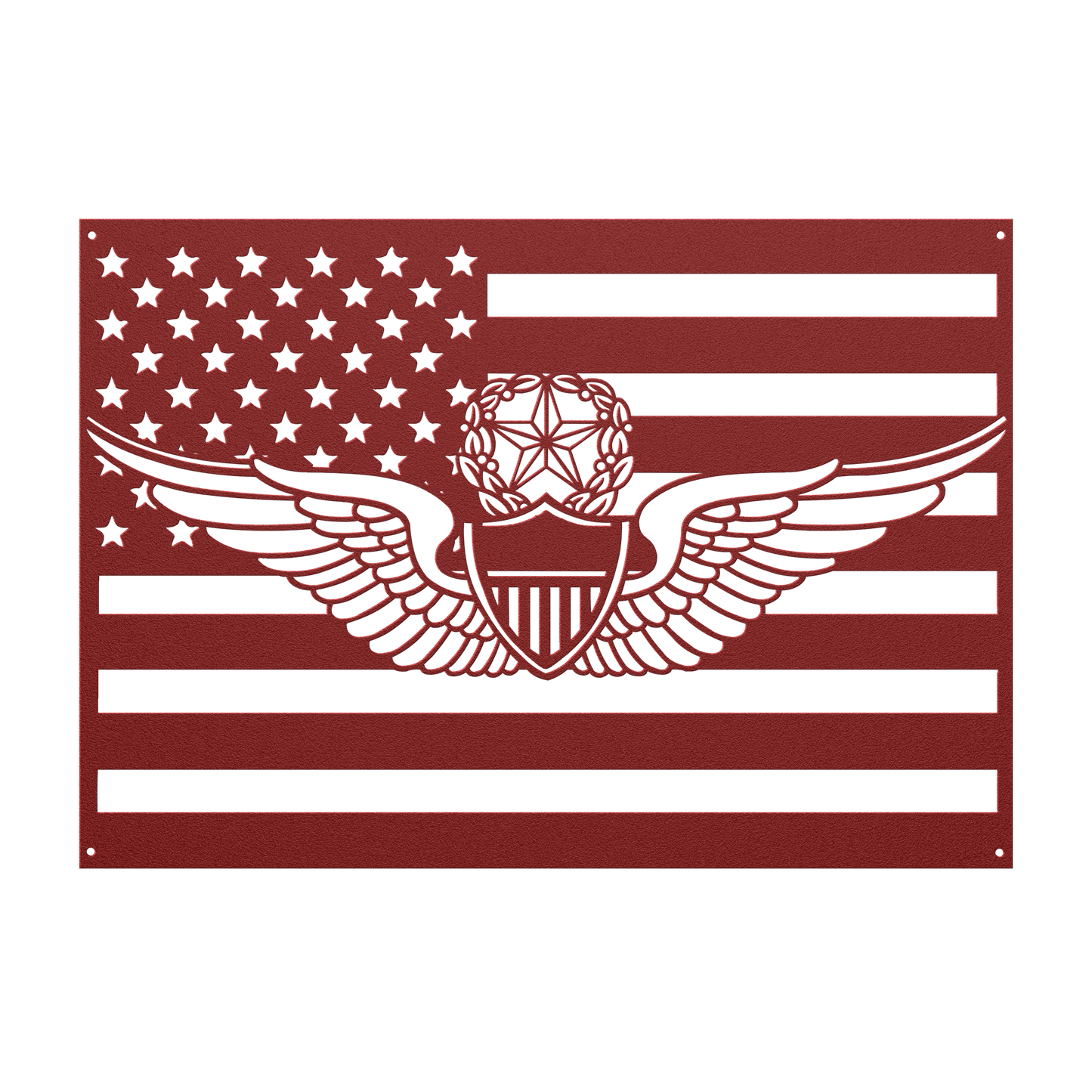 Master Aviator Wings | Horizontal Flag Tribute - MAIKERU STUDIO