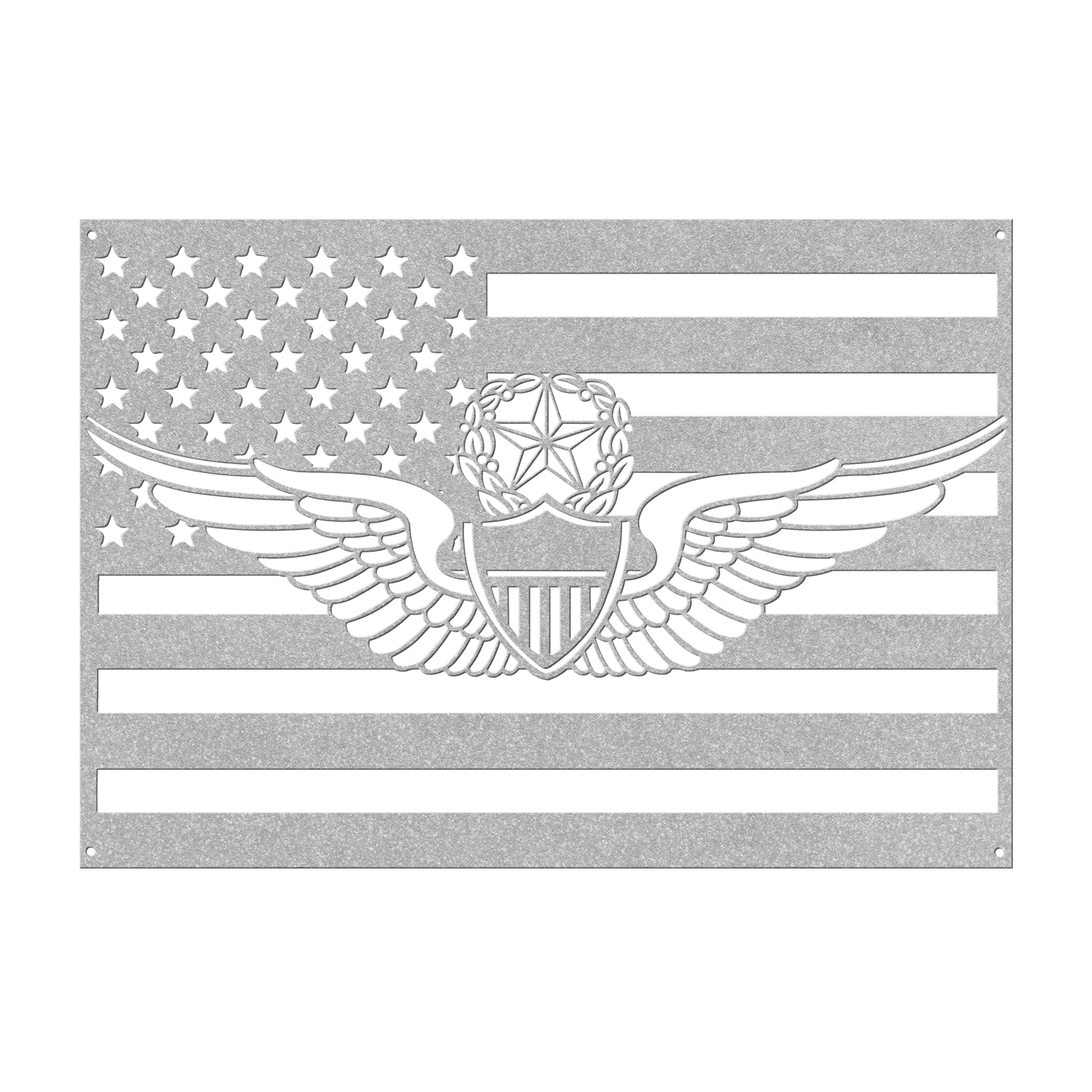 Master Aviator Wings | Horizontal Flag Tribute - MAIKERU STUDIO