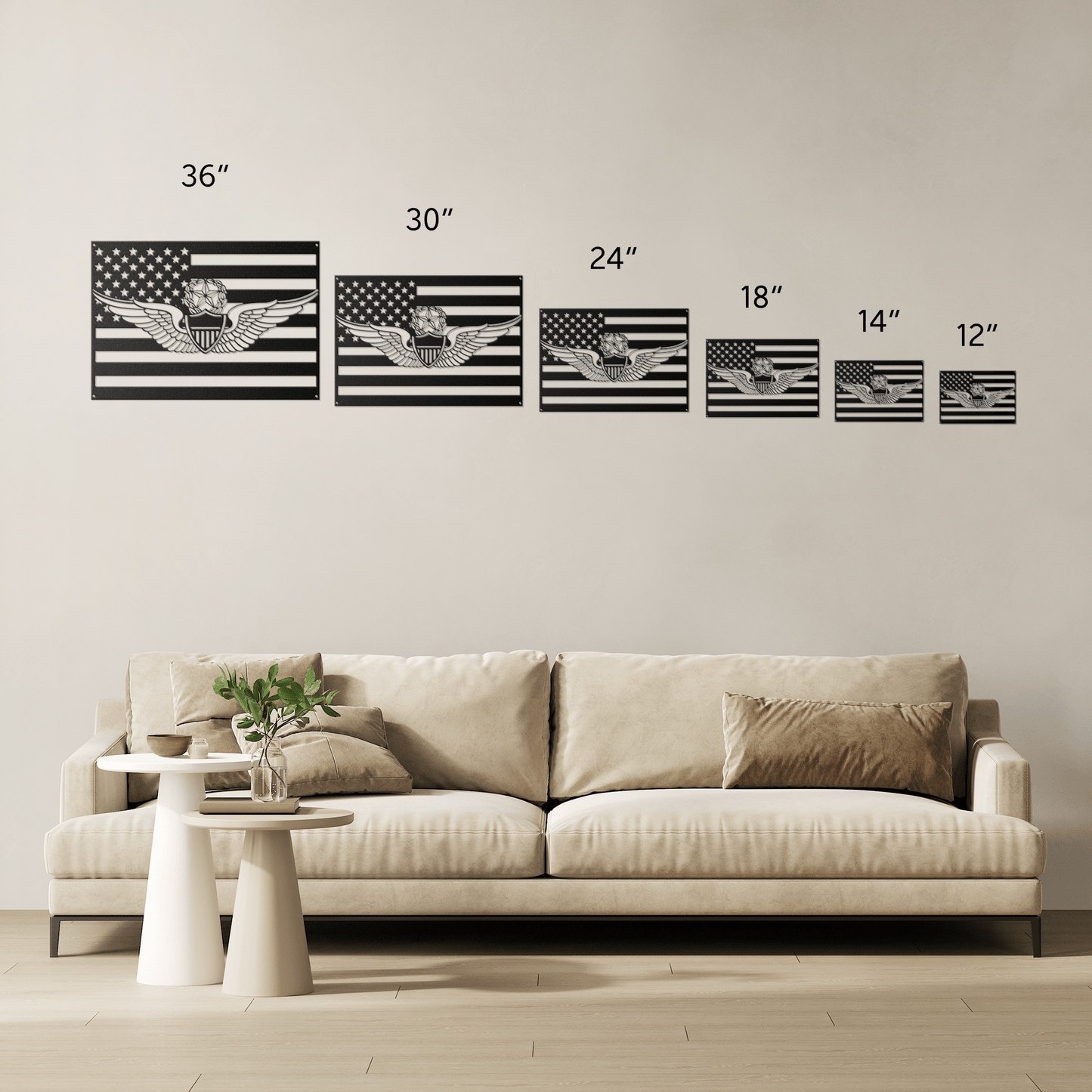 Master Aviator Wings | Horizontal Flag Tribute - MAIKERU STUDIO