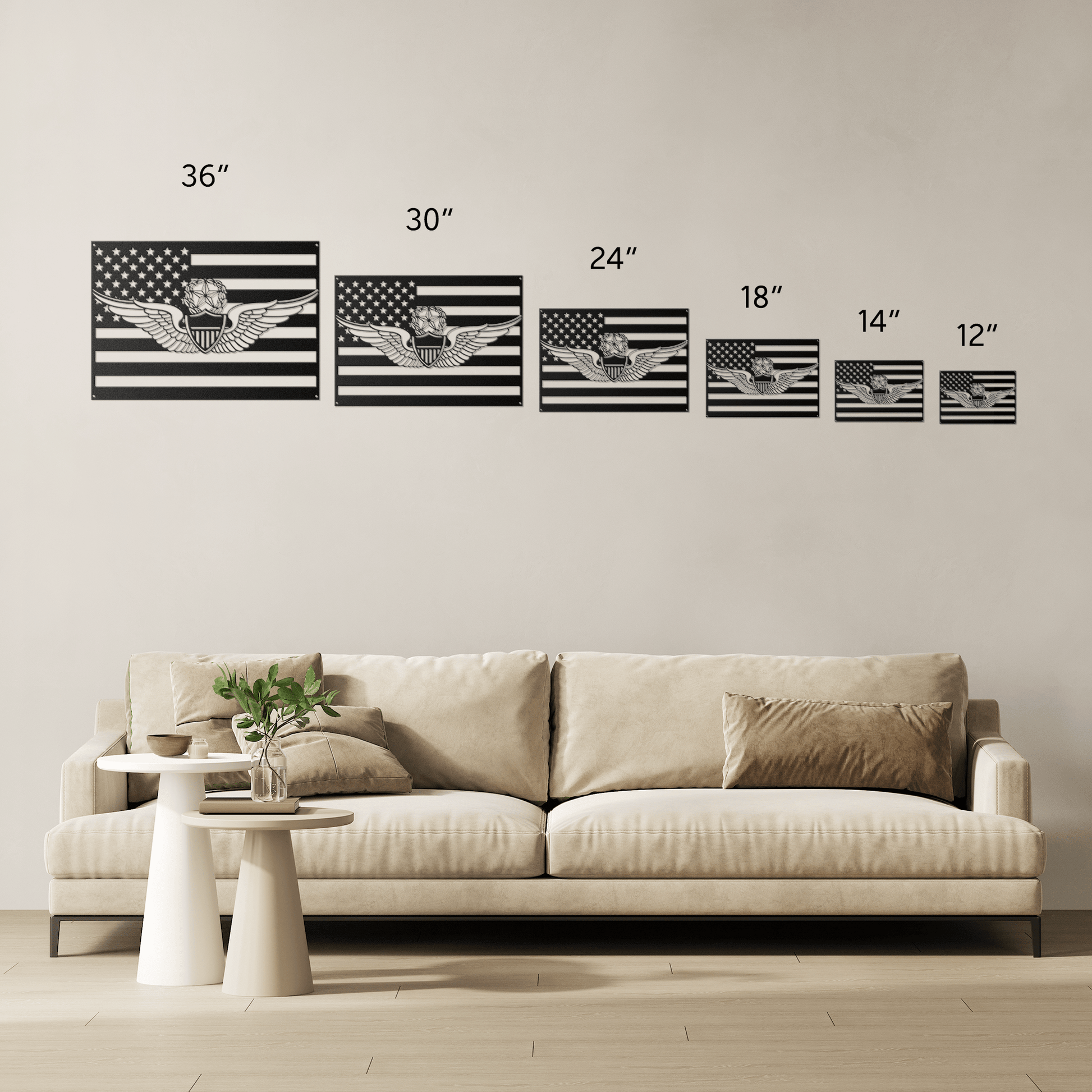 Master Aviator Wings | Horizontal Flag Tribute - MAIKERU STUDIO