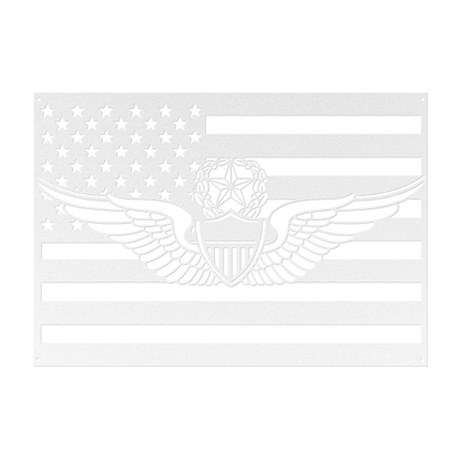 Master Aviator Wings | Horizontal Flag Tribute - MAIKERU STUDIO