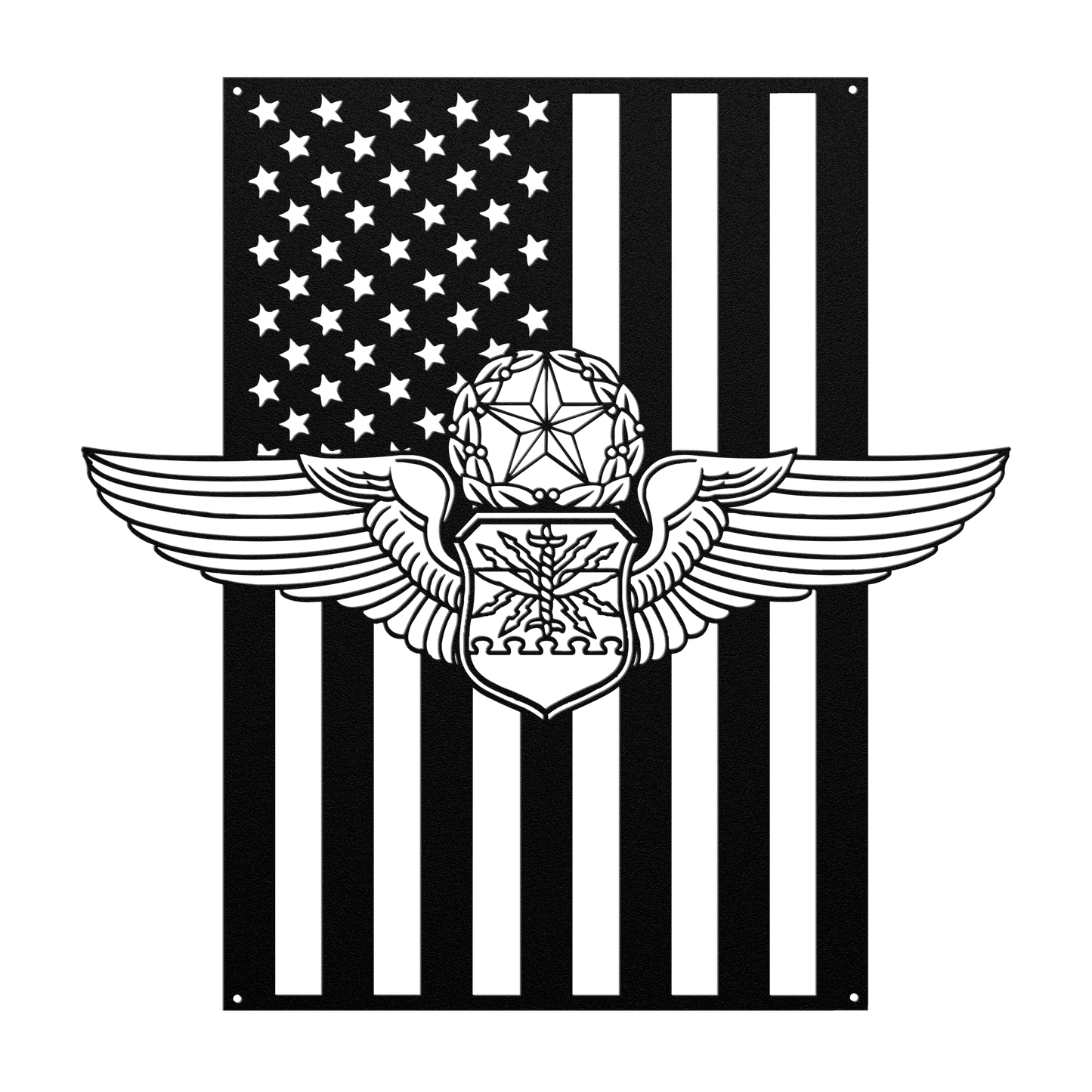 Master Navigator Wings | American Flag Tribute - MAIKERU STUDIO