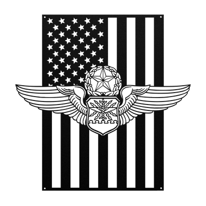 Master Navigator Wings | American Flag Tribute - MAIKERU STUDIO
