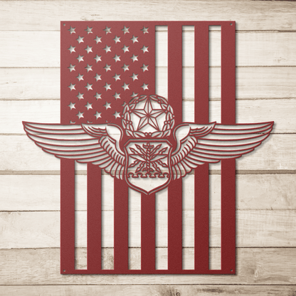 Master Navigator Wings | American Flag Tribute - MAIKERU STUDIO