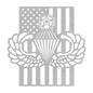 Master Parachutist Badge Metal Wall Art | Airborne Wings with American Flag - MAIKERU STUDIO