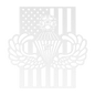 Master Parachutist Wings with Combat Star | American Flag Tribute - MAIKERU STUDIO