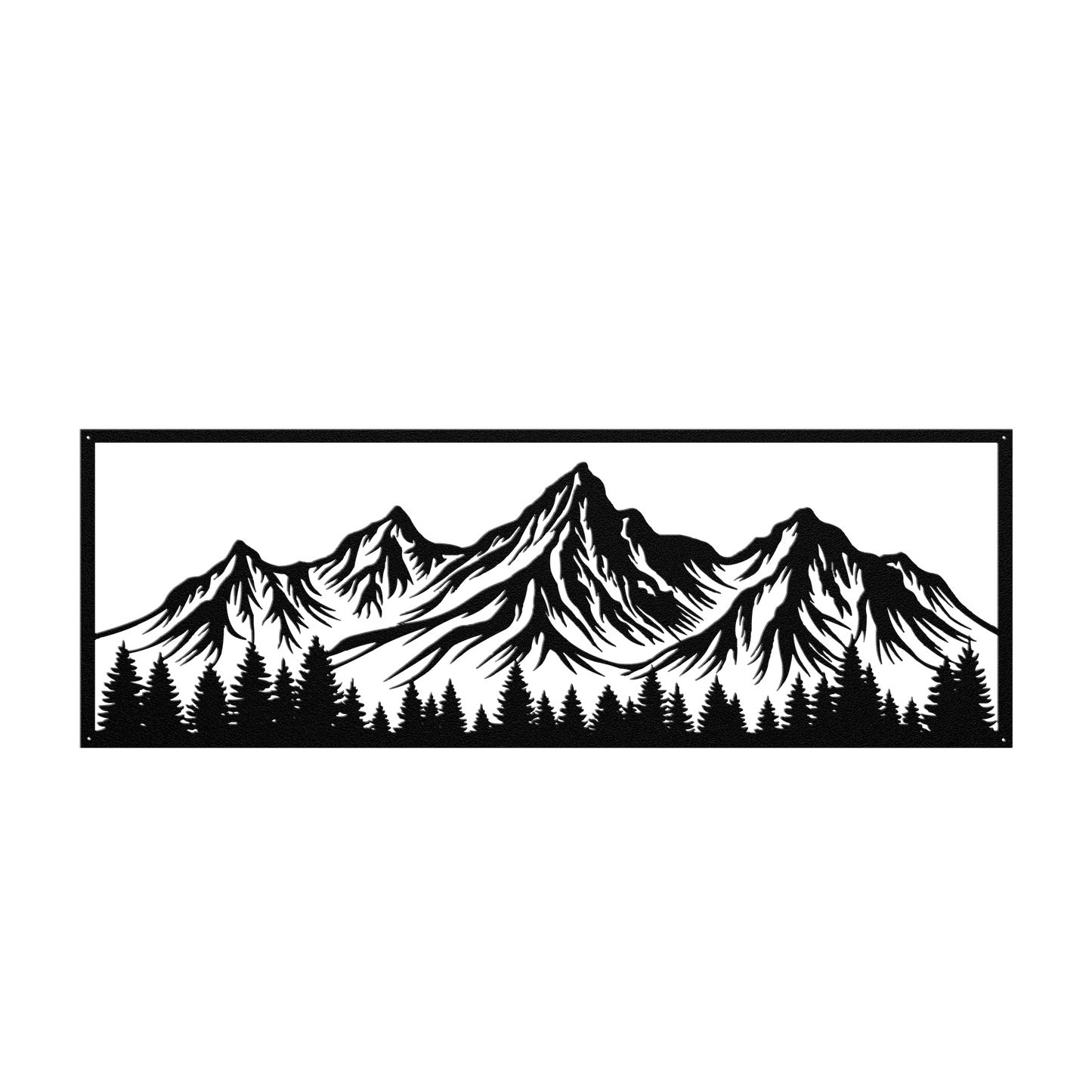 Mountain Scene View Metal Wall Art - MAIKERU STUDIO